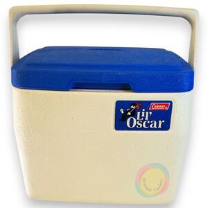 Vintage Coleman Lil Oscar Cooler 5272 Blue White USA